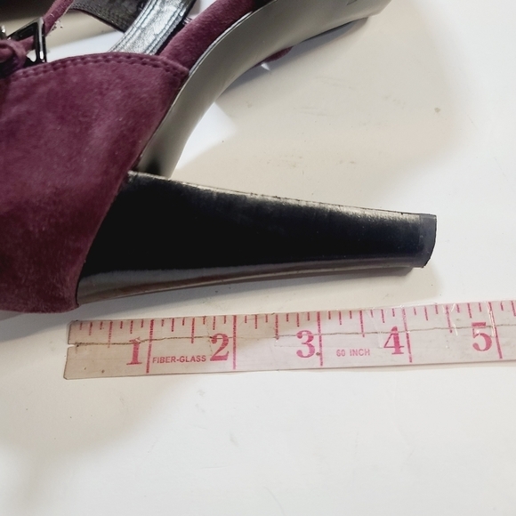 Marc Fisher Suzy Purple Strappy Mary Jane Pump High Heel 6 1/2 - Picture 7 of 16